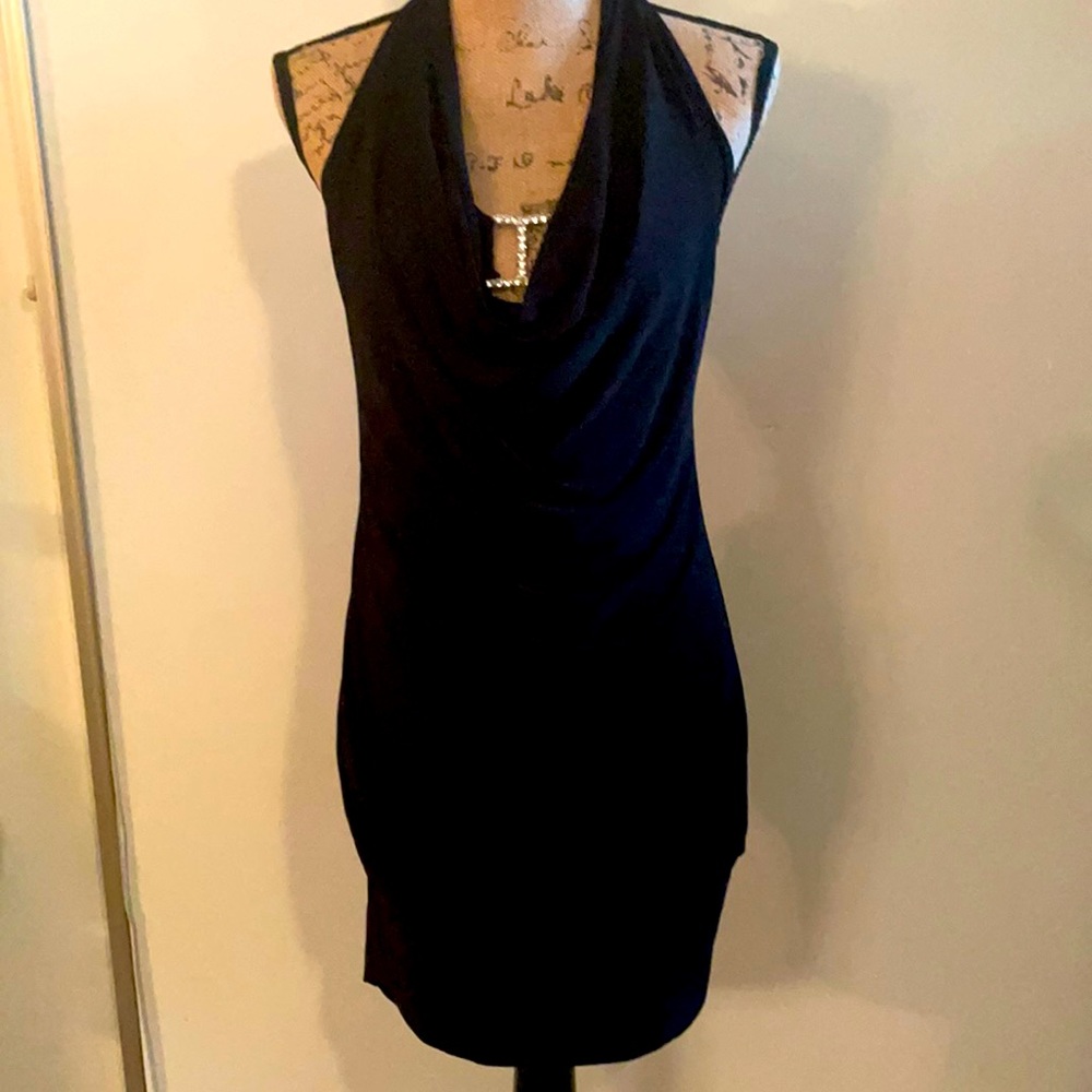 Halter style black dress